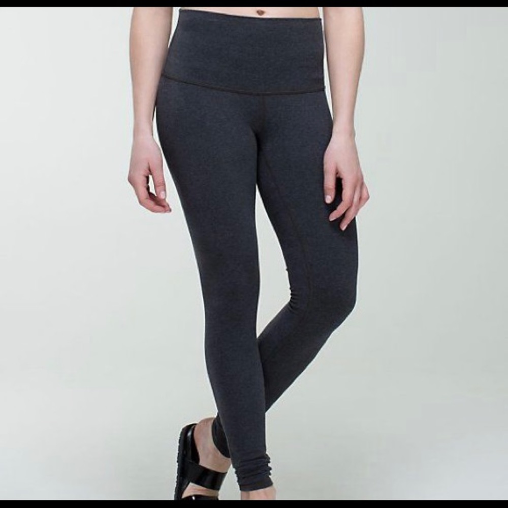 Heathered Black Roll Down Lululemon Pants